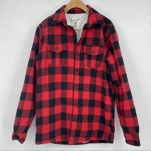 Fleece lined buffalo plaid shacket by Coastal M